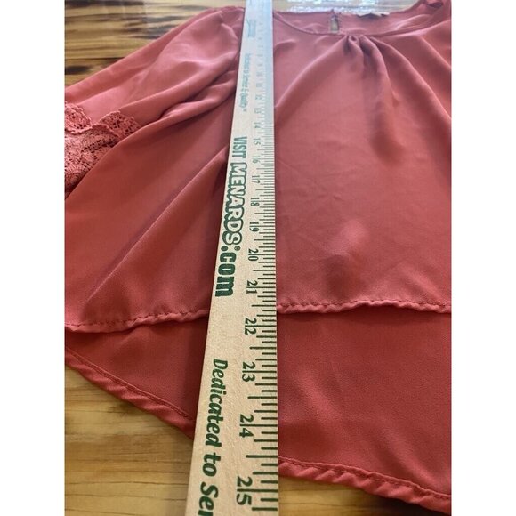 Takara Womens Blouse Crocheted Boho Long Bell Sleeve Top Size Small Peasant - Picture 5 of 14